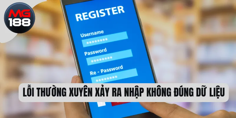 Lỗi thường xuyên xảy ra nhập không đúng dữ liệu